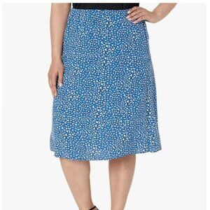 Tommy Hilfiger Adaptive Tommy Print Midi Skirt with Pull Up Loops, Size 14